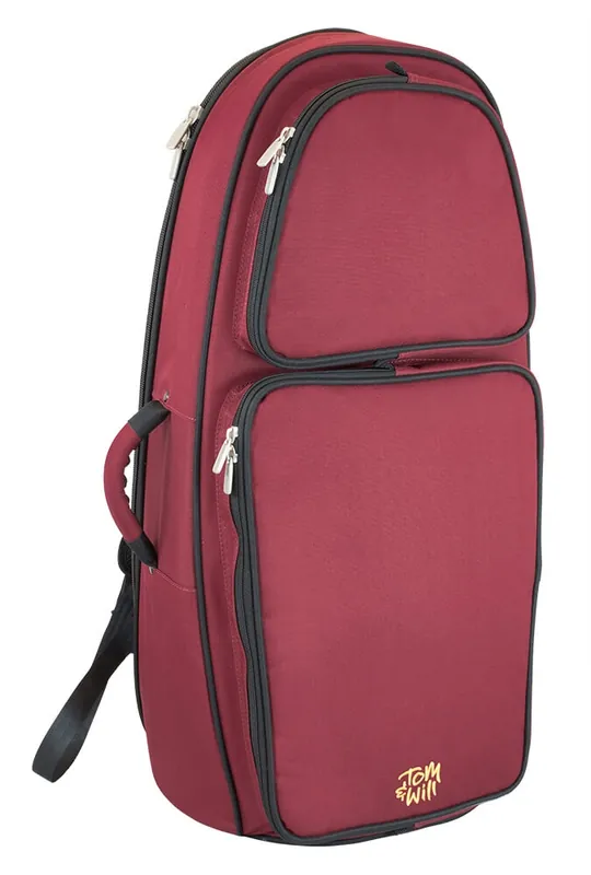 Tom & Will Housse sac à dos pour euphonium (ext. bordeaux / int. gris) Haute Qualité