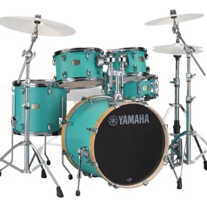 Jusqu'à Épuisement Des Stocks Yamaha Stage Custom Birch 5-Piece Drum Kit (20,10,12,14,SD) with 700 Series Hardware - Matte Surf Green
