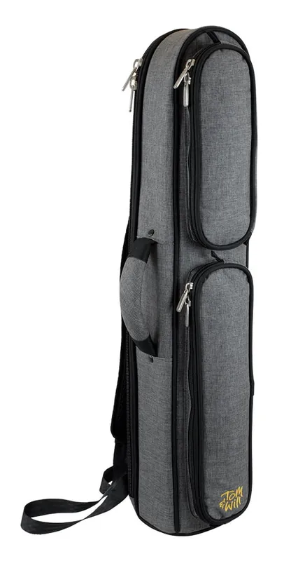 Tom & Will Housse sac à dos pour saxophone soprano (ext. gris / int. rouge) Authentique