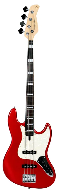 DISCONTINUE Marcus Miller Marcus Miller V7 Alder Bright Metallic Red touche palissandre 4 cordes Marque