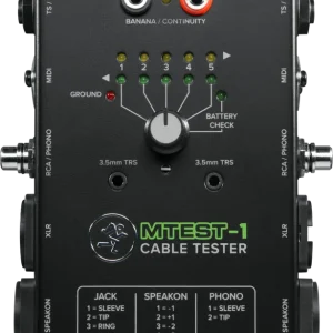 Mackie MTEST-1 Cable Connection Tester Top Vente