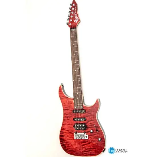 DISCONTINUE Vigier Excalibur ultra Blues HSS TREMOLO Ruby Red rosewood Chrome - guitare électrique Commander Maintenant