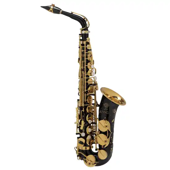 Selmer SUPREME - Saxophone alto verni Noir Gravé avec étui et accessoires Vente Directe