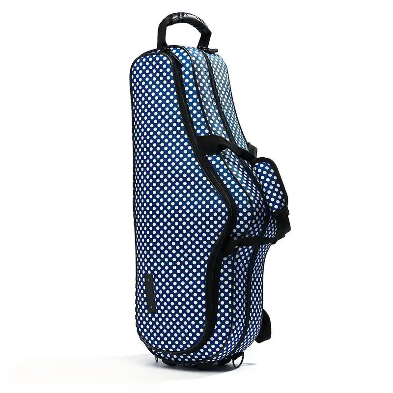 Quantité Limitée Beaumont Alto Sax Case - Blue Polka Dot