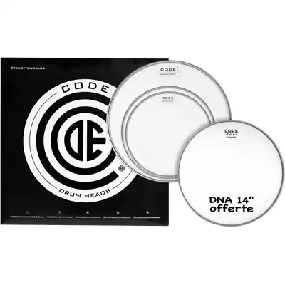 Code Drumheads Pack de Peaux dna clear standard cc 14 dna coated Populaire