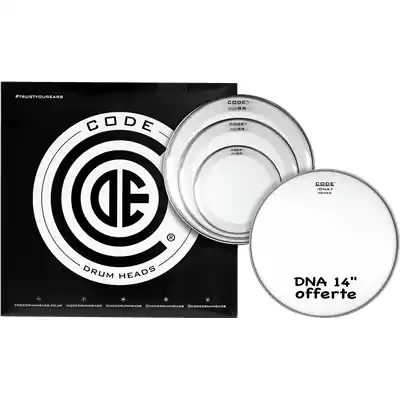 Code Drumheads Pack de Peaux rr clear fusion cc 14 dna coated Vente Flash