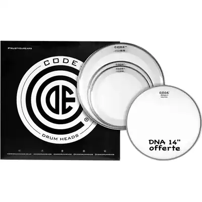Code Drumheads Pack de Peaux rr clear standard cc 14 dna coated Prix Bas