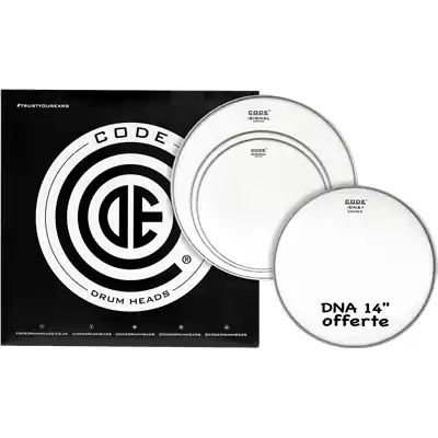 Produit De Marque Code Drumheads Pack de Peaux signal coated standard cc 14 dna coated