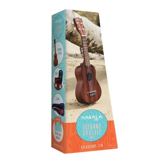 Pack ukulele soprano Kala classic, avec housse, accordeur Nouvelle Collection