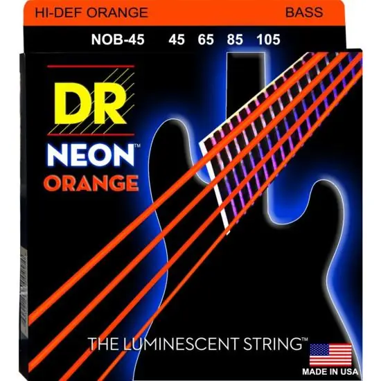 Marque DISCONTINUE Cordes basse électrique DR Hi-Def orange 45-105