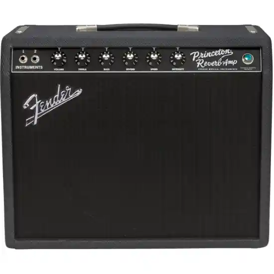Retour Gratuit Fender 68 Custom Princeton® Reverb Black & Blue Limited Edition - ampli guitare lampes