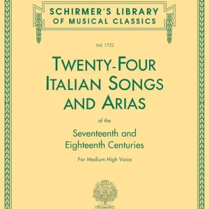 Nouvel Arrivage G. Schirmer Inc. 24 Italian Songs & Arias of the 17th & 18th Centuries - Medium High Voice - Book