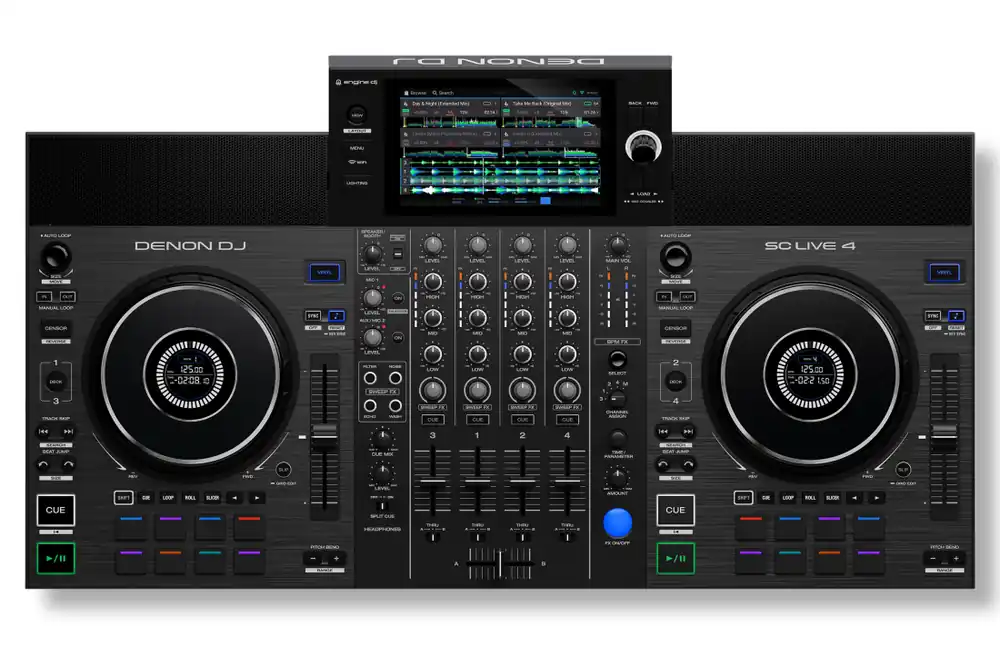 Populaire Denon SC LIVE 4 4-Channel Standalone DJ Controller with 7‘‘ Screen