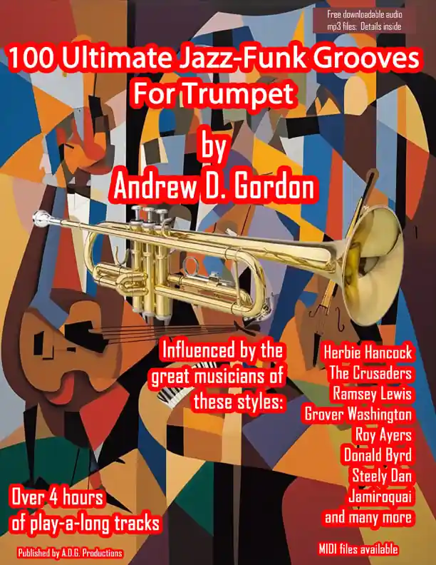 ADG Productions 100 Ultimate Jazz-Funk Grooves For Trumpet - Gordon - Trumpet - Book/Audio Online Quantité Limitée