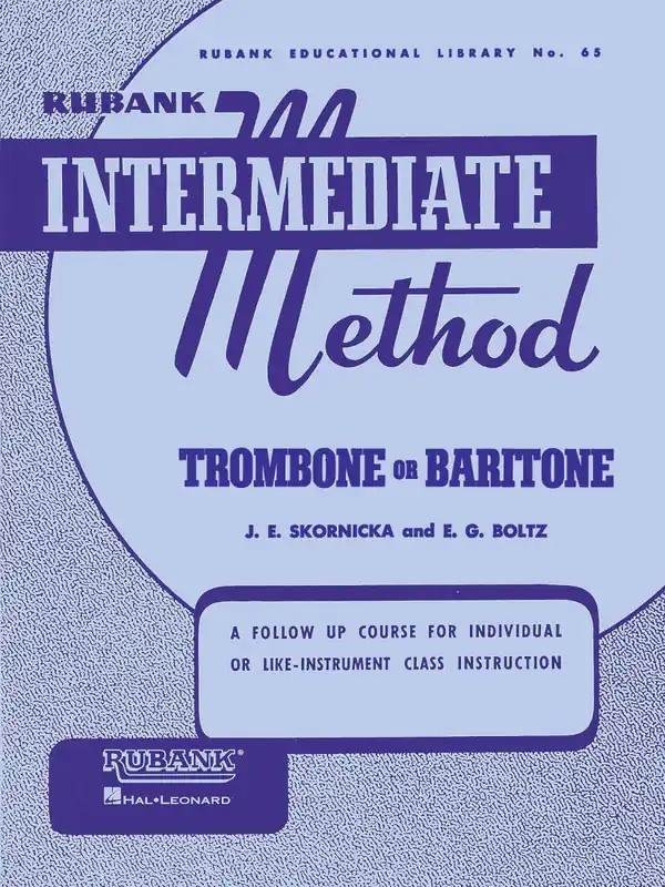 Rubank Publications Rubank Intermediate Method - Skornicka/Boltz- Trombone/Baritone - Book Nouvelle Collection