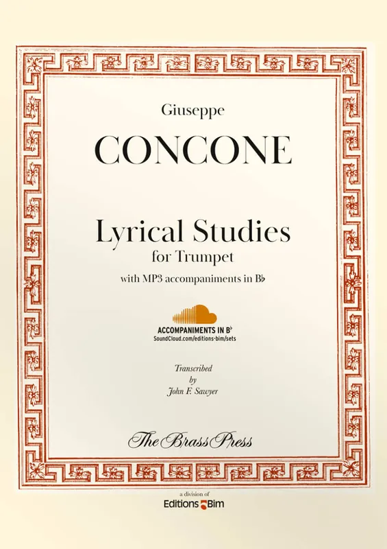 Meilleur Choix Editions Bim Lyrical Studies - Concone/Sawyer - Trumpet - Book/Audio Online