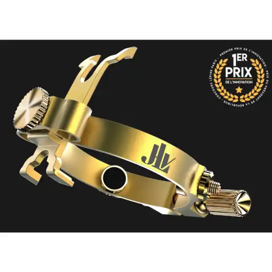 Marque JLV SOUND - Ligature JLV Laiton Brossé pour saxophone Alto