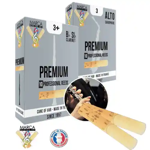 MARCA PREMIUM force 2 - Anches clarinette Sib - boite de 10 Quantité Limitée