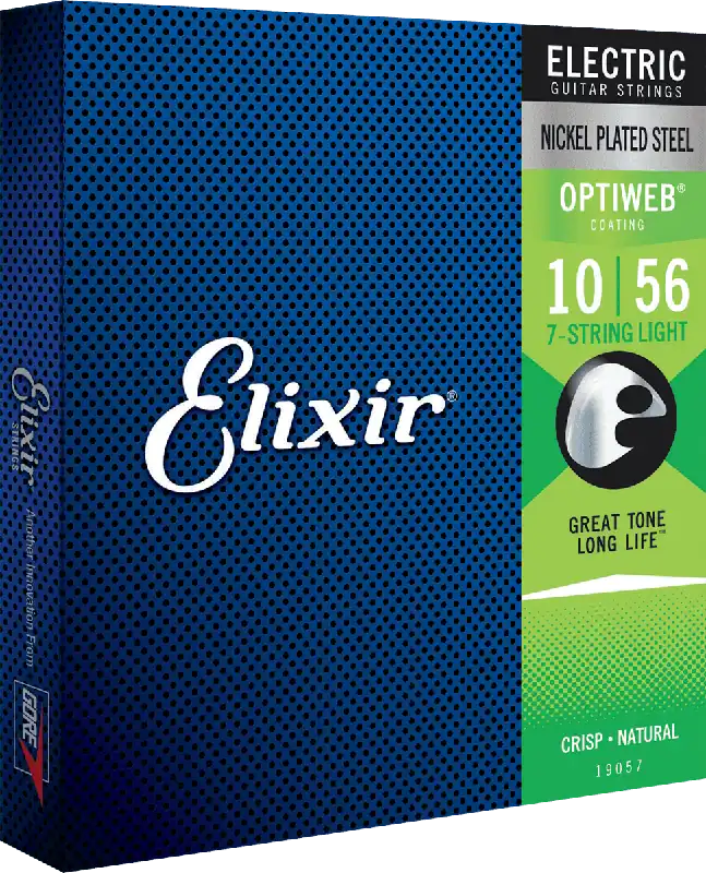 Soldes Elixir 19057 Cordes Electriques Optiweb 7 cordes Light 10/56