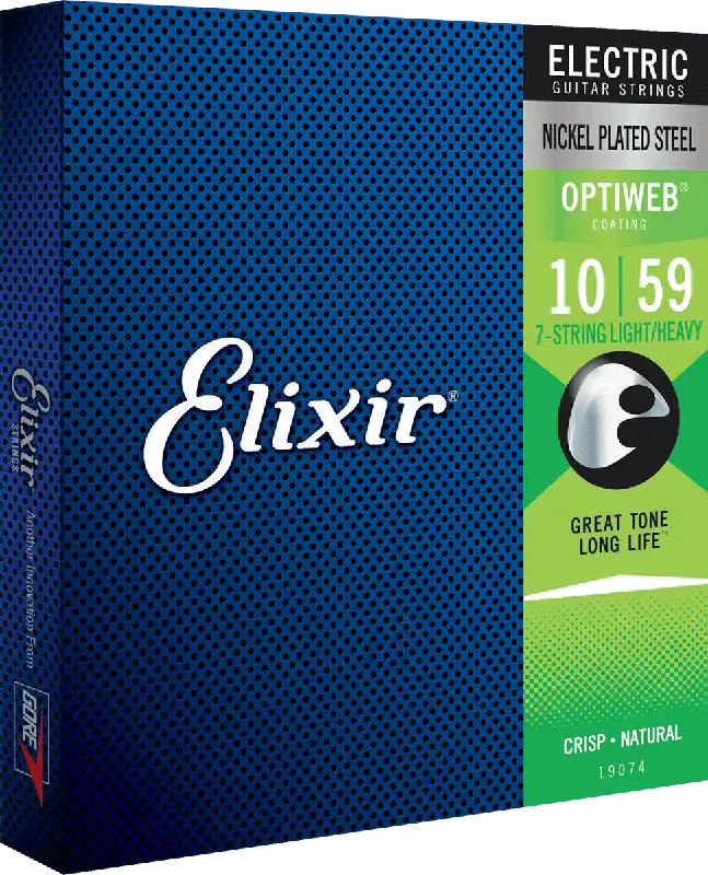 Elixir 19074 Cordes Electriques Optiweb 7 cordes Light Heavy 10/59 Achetez Aujourd'hui
