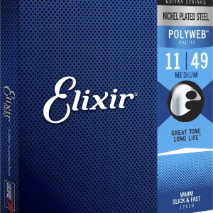 Achetez Aujourd'hui Elixir 12100 Cordes Electriques Polyweb Medium 11/49