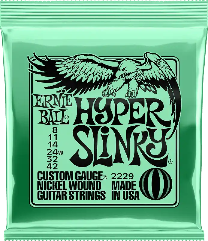 Dernière Chance Ernie Ball 2229 Electriques Hyper Slinky Nickel Wound 08/42