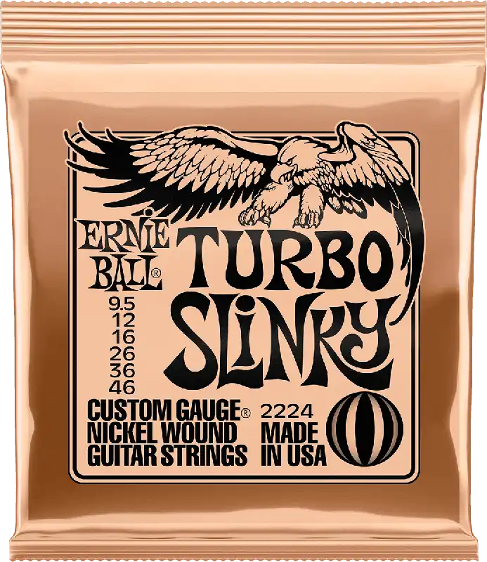 Prix Réduit Ernie Ball 2224 Électriques Slinky Nickel Wound Turbo slinky 9,5/46