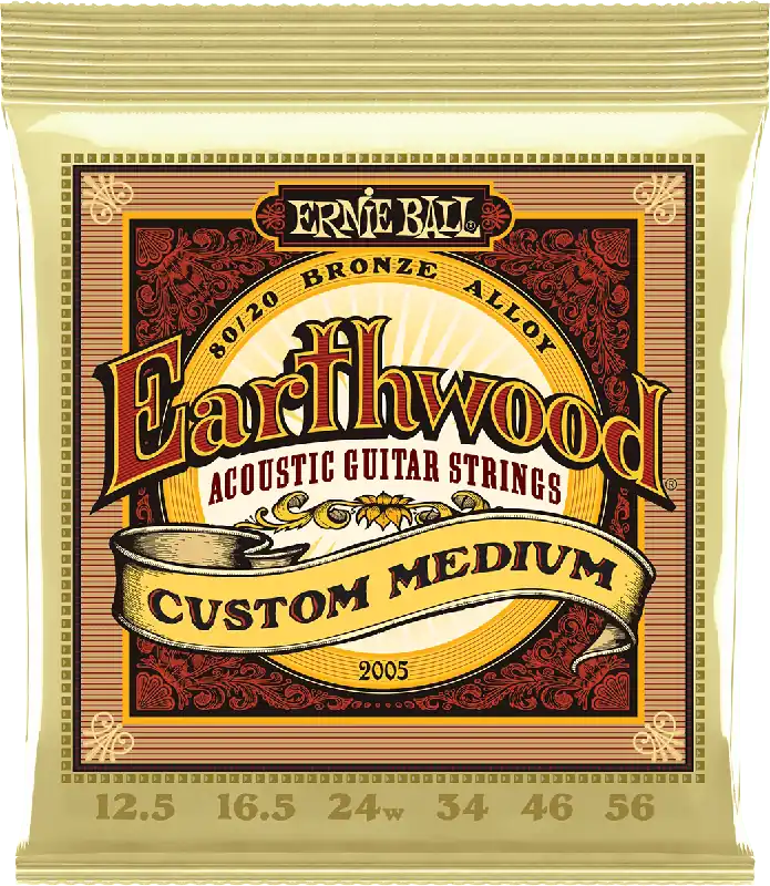 Offre Exclusive Ernie Ball 2005 Acoustiques Earthwood 80/20 Bronze Custom medium 12,5/56