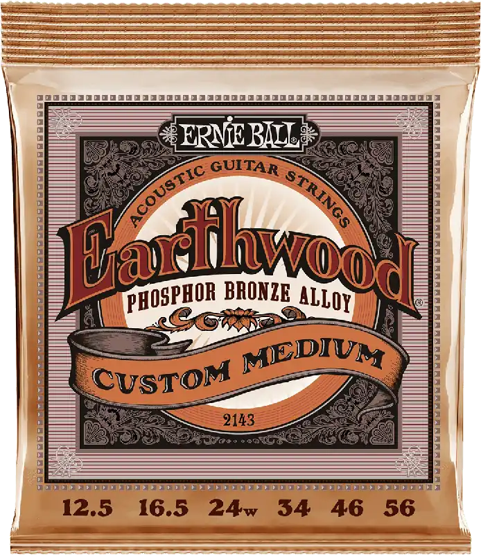 Jusqu'à Épuisement Des Stocks Ernie Ball 2143 Acoustiques Earthwood Phosphor Custom medium 12,5/56