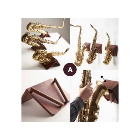INAKI - A - Stand bois pour saxophone alto, ténor ou soprano courbe Must-Have