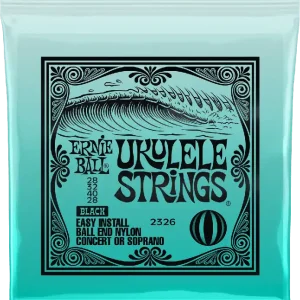 Affaire À Saisir Ernie Ball 2326 Cordes Ukulele Nylon noir à boule 28-32-40-28
