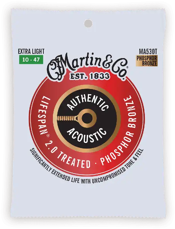 Martin & Co CORDES Phosphore Bronze - Authentic Treated, Extra Light, 92/8 - 10-47 Haute Qualité