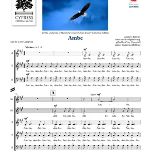 Soldes Cypress Choral Music Ambe - Ojibway/Balfour - SSATB
