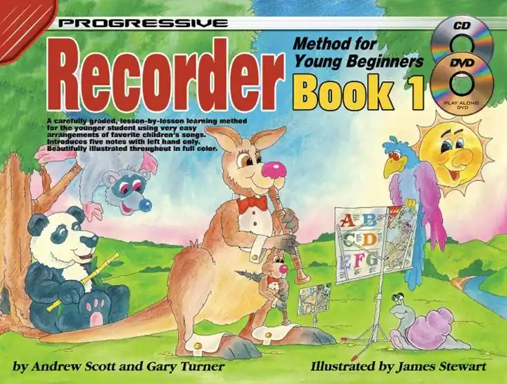Usine Directe Koala Music Publications Progressive Recorder Method For Young Beginners, Book 1 - Turner - Recorder - Book/CD/DVD/Poster