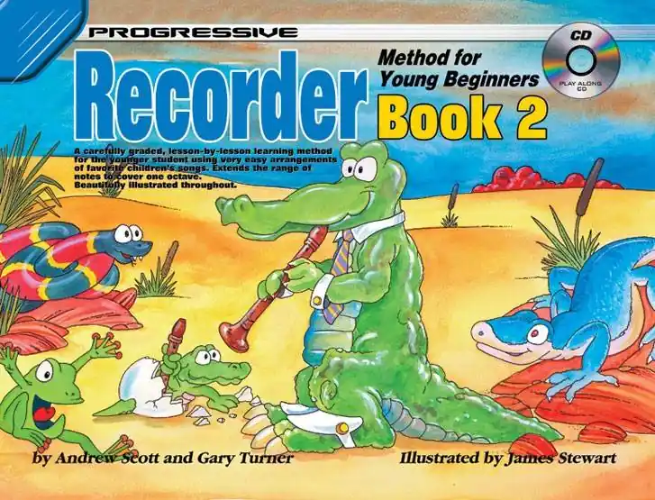 Koala Music Publications Progressive Recorder Method For Young Beginners, Book 2 - Turner - Recorder - Book/CD/Video Online Commander Vite
