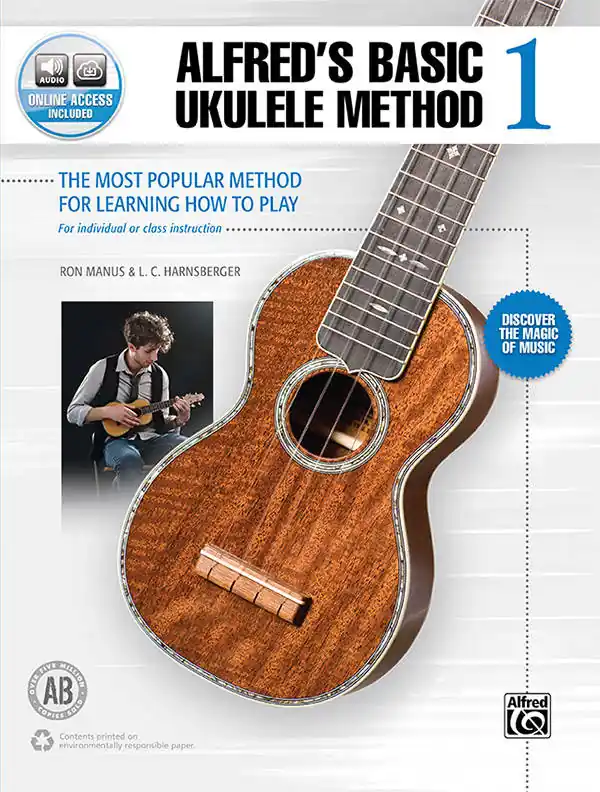 Alfred Publishing Alfred‘s Basic Ukulele Method 1 - Manus/Harnsberger - Ukulele - Book/Audio Online Expédié Aujourd'hui