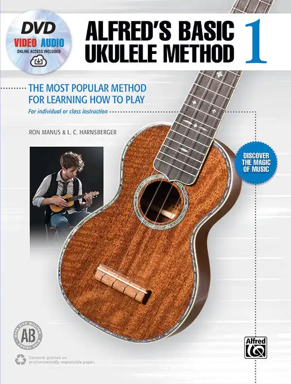 Alfred Publishing Alfred‘s Basic Ukulele Method 1 - Manus/Harnsberger - Ukulele - Book/DVD/Media Online Bon Plan