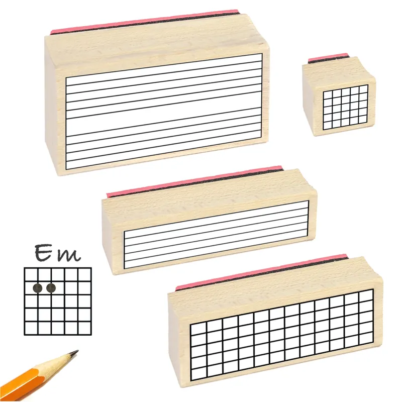 Whirlwind Press Guitar Teacher Rubber Stamp Gift Pack (4 Pcs) Offre Exclusive