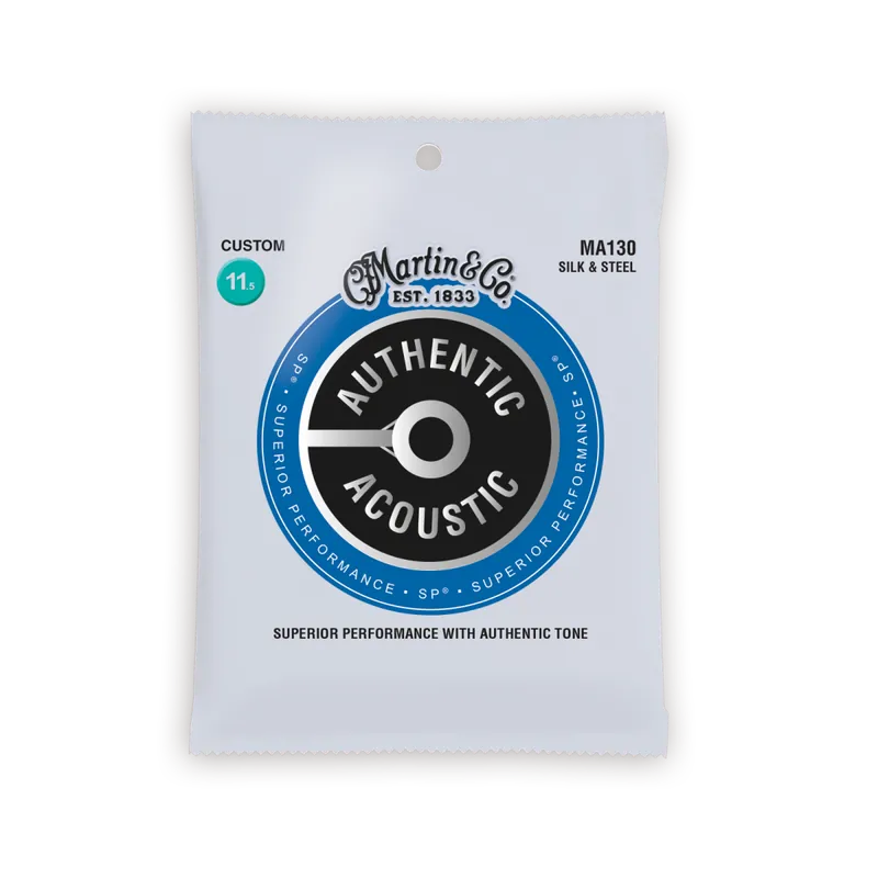 Achetez Aujourd'hui Martin Guitars Authentic Acoustic SP Silk & Steel Folk Strings - 11.5-47