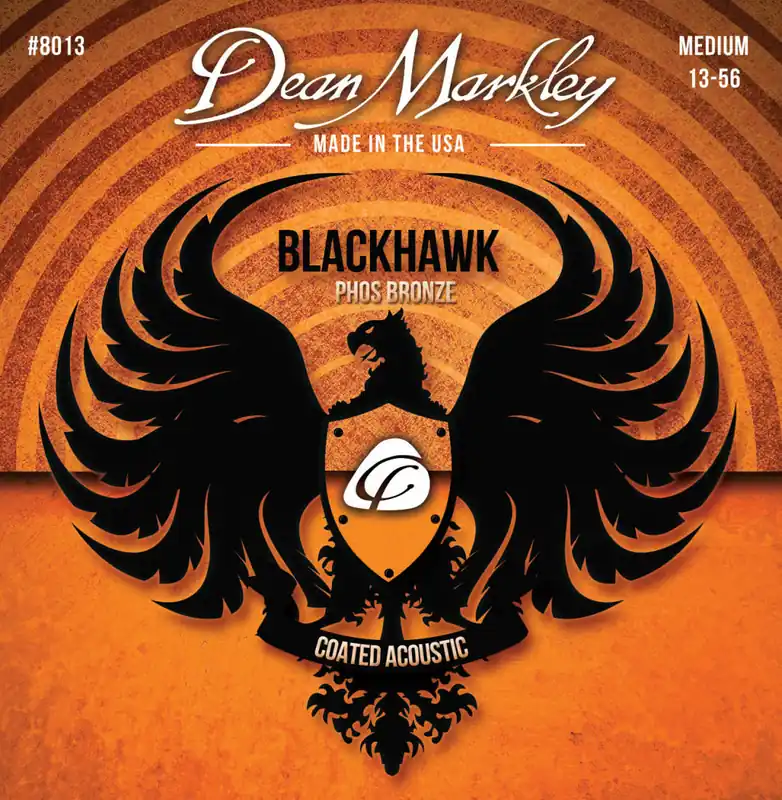Dean Guitars Blackhawk Coated Phosphor Bronze Acoustic Strings Medium 13-56 Commande En Gros