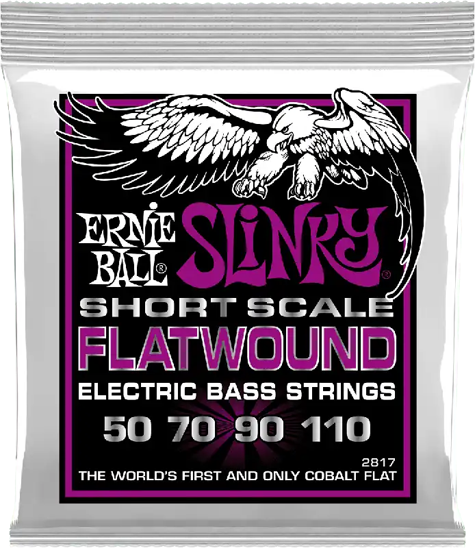 Ernie Ball 2817 CORDE DE BASSE- Power Slinky Flatwound Short Scale 50-110 Commander Maintenant