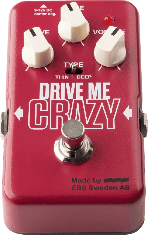 Certifié EBS CRAZY Drive / Distorsion - Distorsion high gain - 3 modes