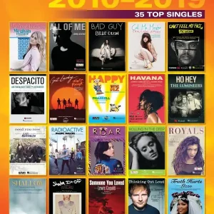 Populaire Hal Leonard Easy Guitar Sheet Music 2010-2019 35 Top Singles - Guitar TAB - Book