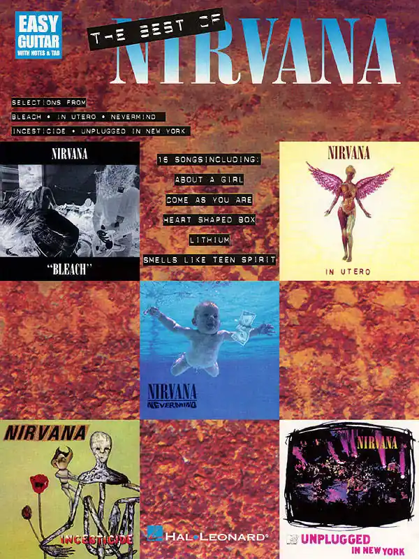 Seulement Aujourd'hui Hal Leonard The Best of Nirvana - Easy Guitar TAB - Book