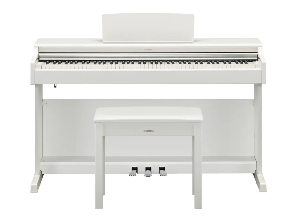 Yamaha YDP-165 ARIUS Standard Digital Piano with Bench and 3 Pedal Unit - White Offre Exclusive