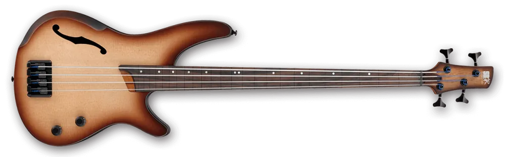 Promotion Ibanez SR Bass Workshop Hollowbody - Natural Browned Burst Flat