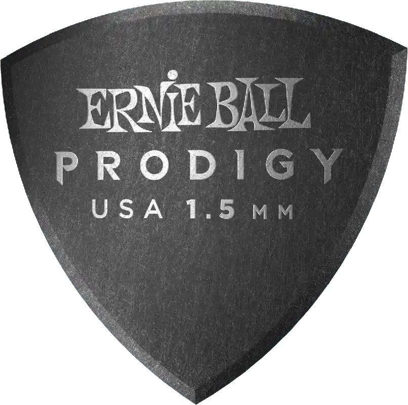 Offre Limitée Ernie Ball 9332 Sachet de 6 médiators noir large 1,5mm Prodigy