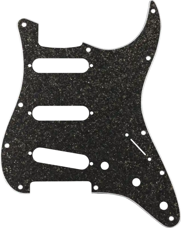 Nouvelle Collection Fender 11-Hole Stratocaster Pickguard, Hybrid Glass/Glitter - Dark Gray Sparkle