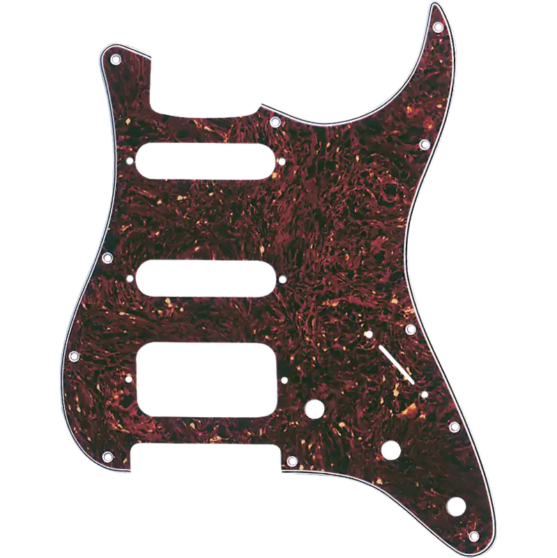 Fender 11-Hole Modern-Style Stratocaster H/S/S Pickguard, 4 Ply - Brown Tortoise Shell Certifié