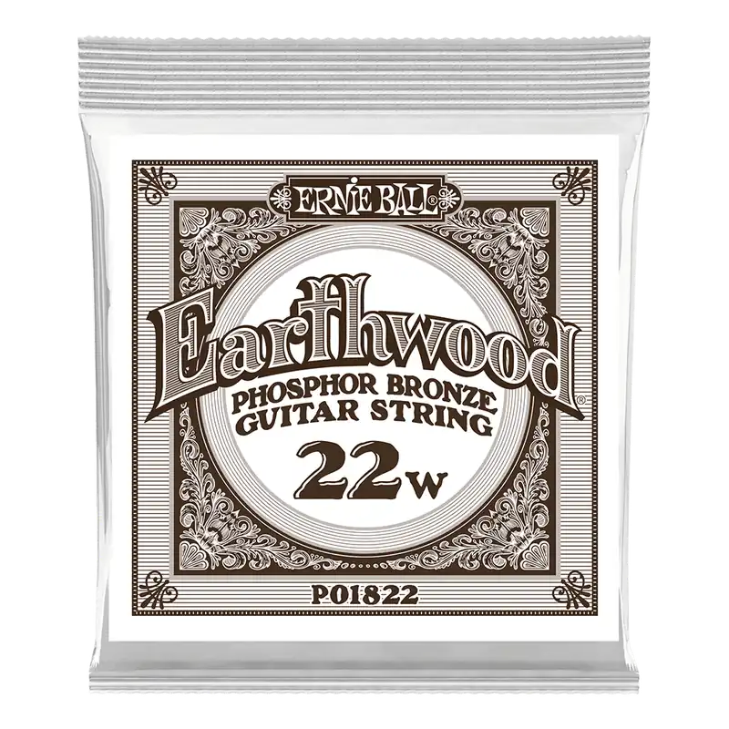 Vente Directe Ernie Ball Single Earthwood Phosphor Bronze Acoustic Guitar String - .022
